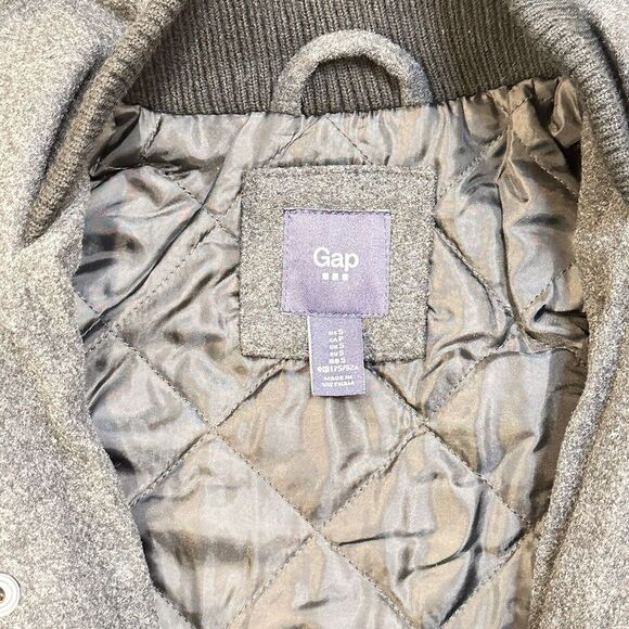 Gap Wool Gray Winter Coat Adult Small Outdoor Quilted Lined Insulated Y2K - Picture 4 of 10